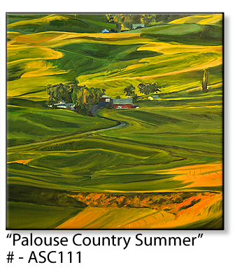 ASC111 "Palouse Country Summer" ceramic coaster