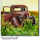 ASC336 “Sunset Ford“ ceramic coaster