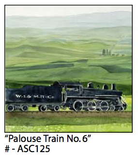 ASC125 "Palouse Train #6" ceramic coaster