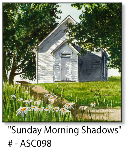 ASC098 "Sunday Morning Shadows" ceramic coaster