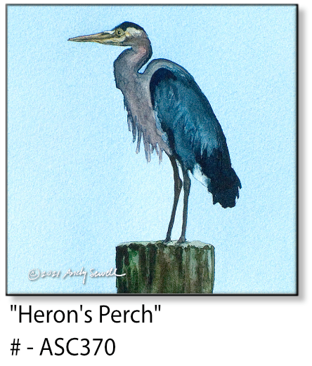 ASC370 “Heron's Perch" ceramic coaster