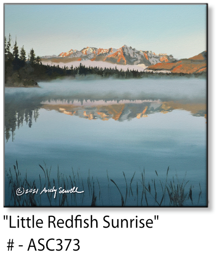 ASC373 "Little Redfish Sunrise" ceramic coaster