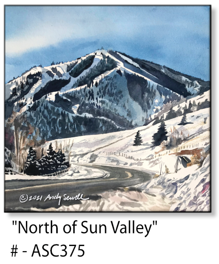 ASC375 "North of Sun Valley" ceramic coaster