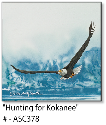 ASC378 "Hunting for Kokanee" ceramic coaster