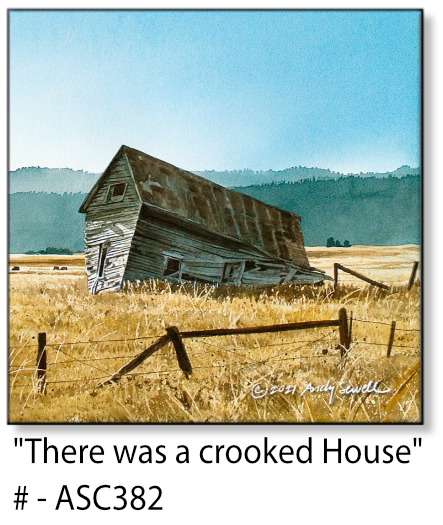 ASC382 "There was a crooked House" ceramic coaster