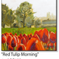 ASC402 "Red Tulip Morning" ceramic coaster