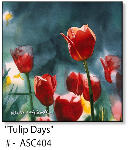 ASC404 "Tulip Days" ceramic coaster