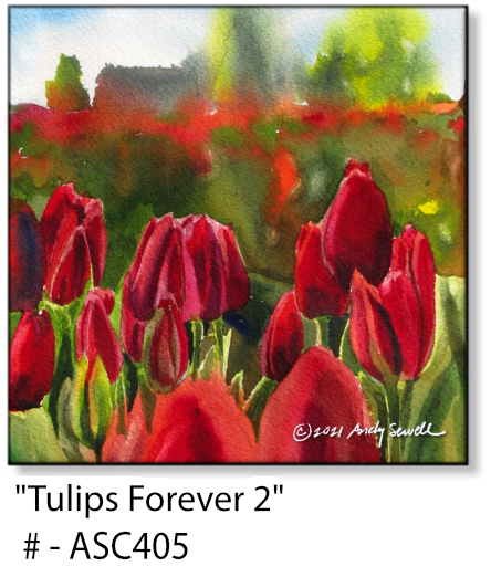 ASC405 "Tulips forever2" ceramic coaster