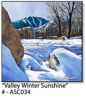 ASC034 "Valley Winter Sunshine" ceramic coaster