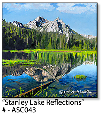 ASC043 "Stanley Lake Reflections" ceramic coaster