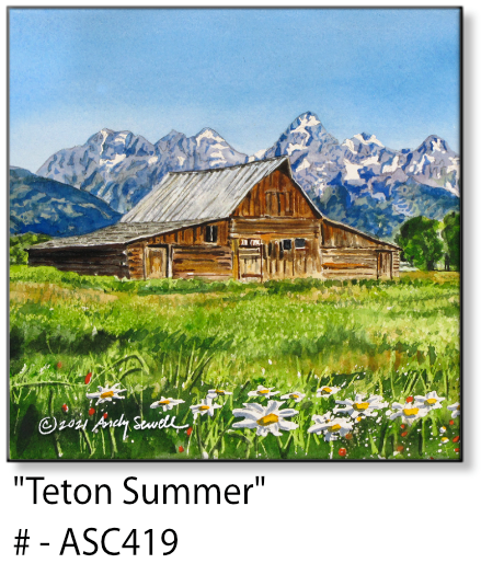 ASC419 "Teton Summer" ceramic coaster