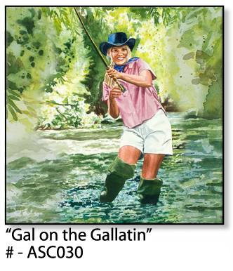 ASC030 "Gal on the Gallatin" ceramic coaster