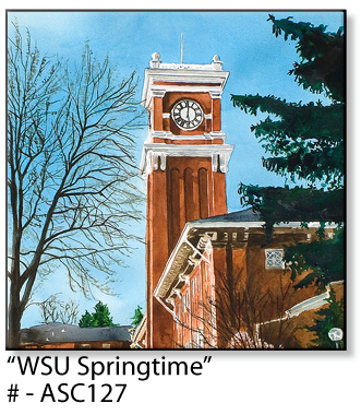 ASC127 "WSU Springtime" ceramic coaster