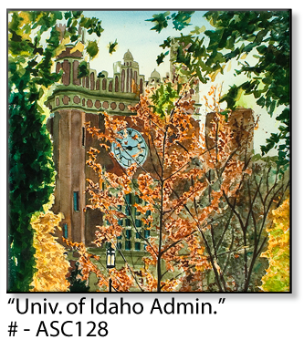 ASC128 "Univ. of Idaho Admin." ceramic coaster