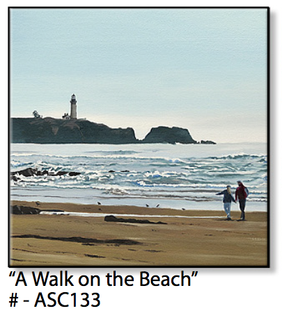 ASC133 "A Walk on the Beach" ceramic coaster