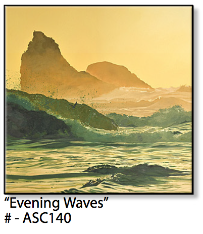ASC140 "Evening Waves" ceramic coaster