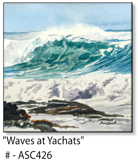 ASC426 "Waves at Yachats" ceramic coaster