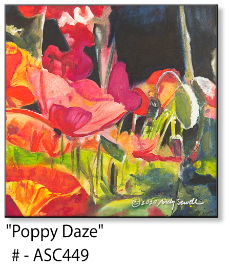 ASC449 "Poppy Daze" ceramic coaster