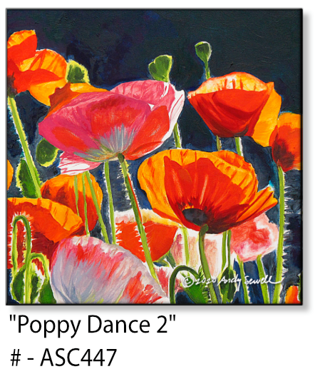 ASC447 "Poppy Dance 2" ceramic coaster