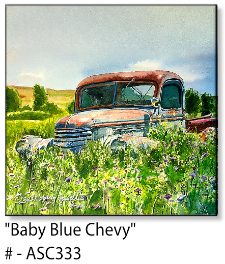 ASC333 “Baby Blue Chevy“ ceramic coaster