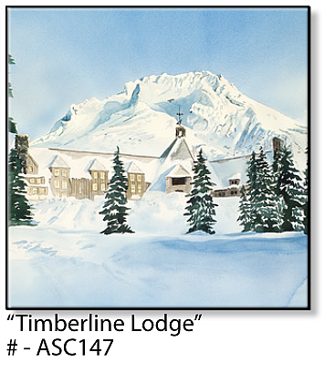 ASC147 "Timberline Lodge" ceramic coaster