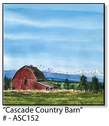 ASC152  "Cascade Country Barn" ceramic coaster