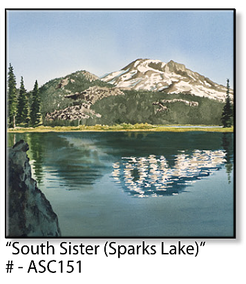 ASC151 "South Sister (Sparks Lake, OR)" ceramic coaster
