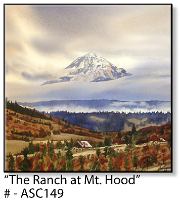 ASC149 "The Ranch at Mt. Hood" ceramic coaster