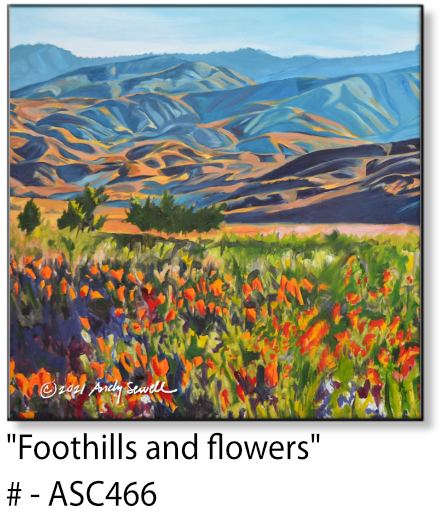 ASC466 "Foothills and Flowers" ceramic coaster