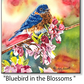 ASC484 "Bluebird in the Blossoms" ceramic coaster