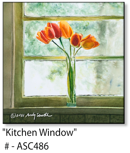ASC486 "Kitchen Window" ceramic coaster
