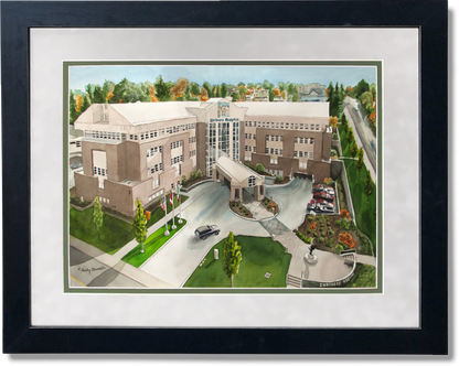 "Shriners Hospital" - a signed edition Giclee reprod. from a watercolor of The Shriners Hospital in Spokane, WA