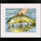 "Slippery When Wet" Brown Trout Art Print - a ltd. ed. s/n Giclee brown trout art print from a watercolor
