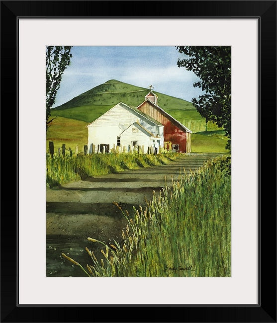 "Steptoe Butte View" - a signed edition Giclee reprod. from a watercolor painting of the palouse country