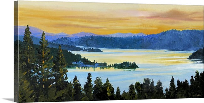 “Sunset on the Lake” - 19"x38" Sunset on the Lake, signed Giclée prints