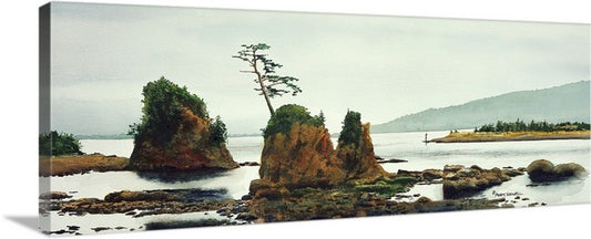 "The Three Graces, Tillamook Bay" - a ltd. edition Giclee reprod. from a watercolor portraying the OR coast