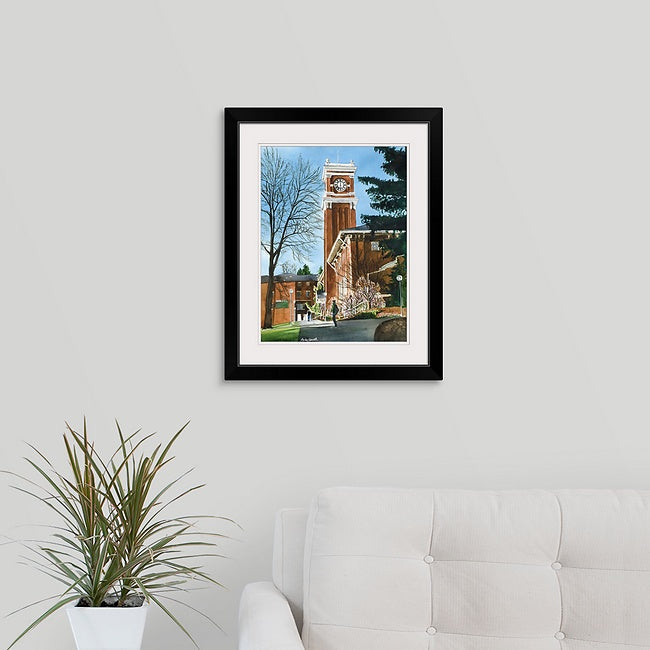 "WSU Springtime" featuring Bryan Tower, a signed edition art print from watercolor