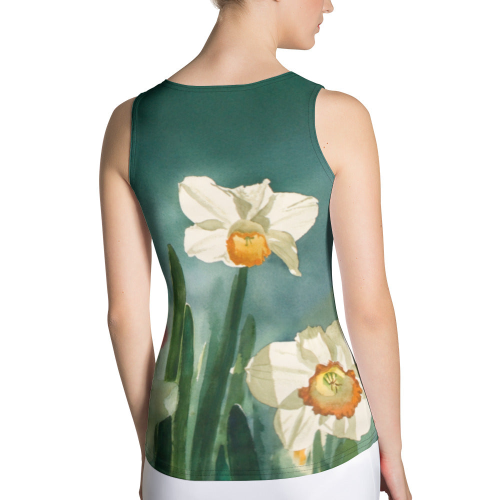 Daffodil Days body-hugging woman's tank top – Andy Sewell Fine Art