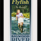 Vintage Look Fly Fishing pin-up "Fish the Bigwood" art print from Original watercolor