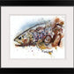 "Brown Splashes" - signed giclee art print, Brown Trout wall art