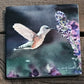ASC306 "Hummingbird at lavender" ceramic coaster