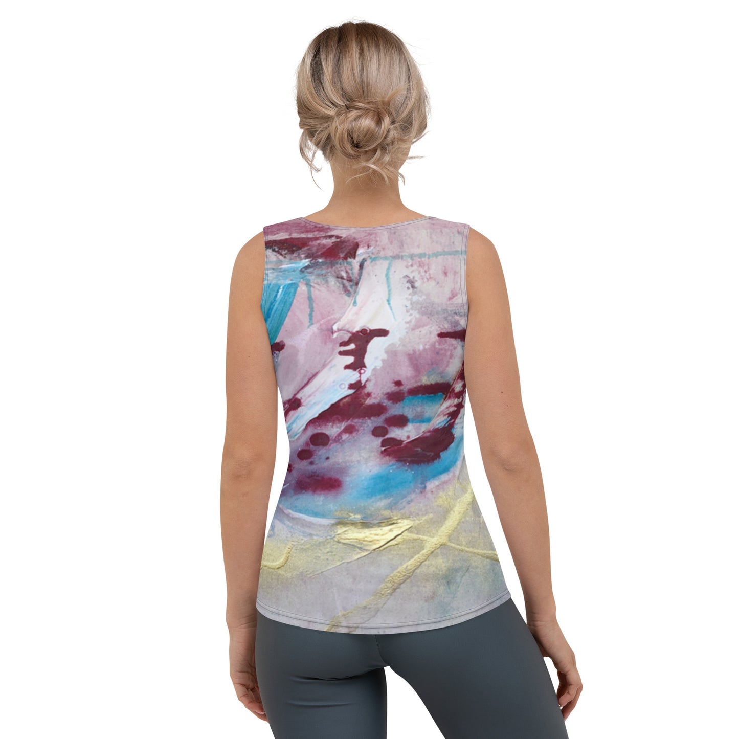 "Cotton Candy Paradise" Womens body-hugging tank top