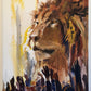 "Gathering unto the King" - King Jesus as the Lion being lifted up.  Giclée prints available.