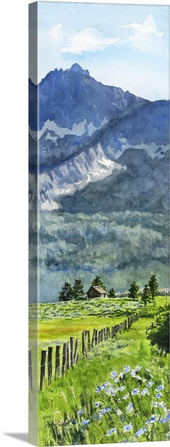 "High Mtn. Hideway" - an 8"x24" signed edition giclee art print from an original watercolor