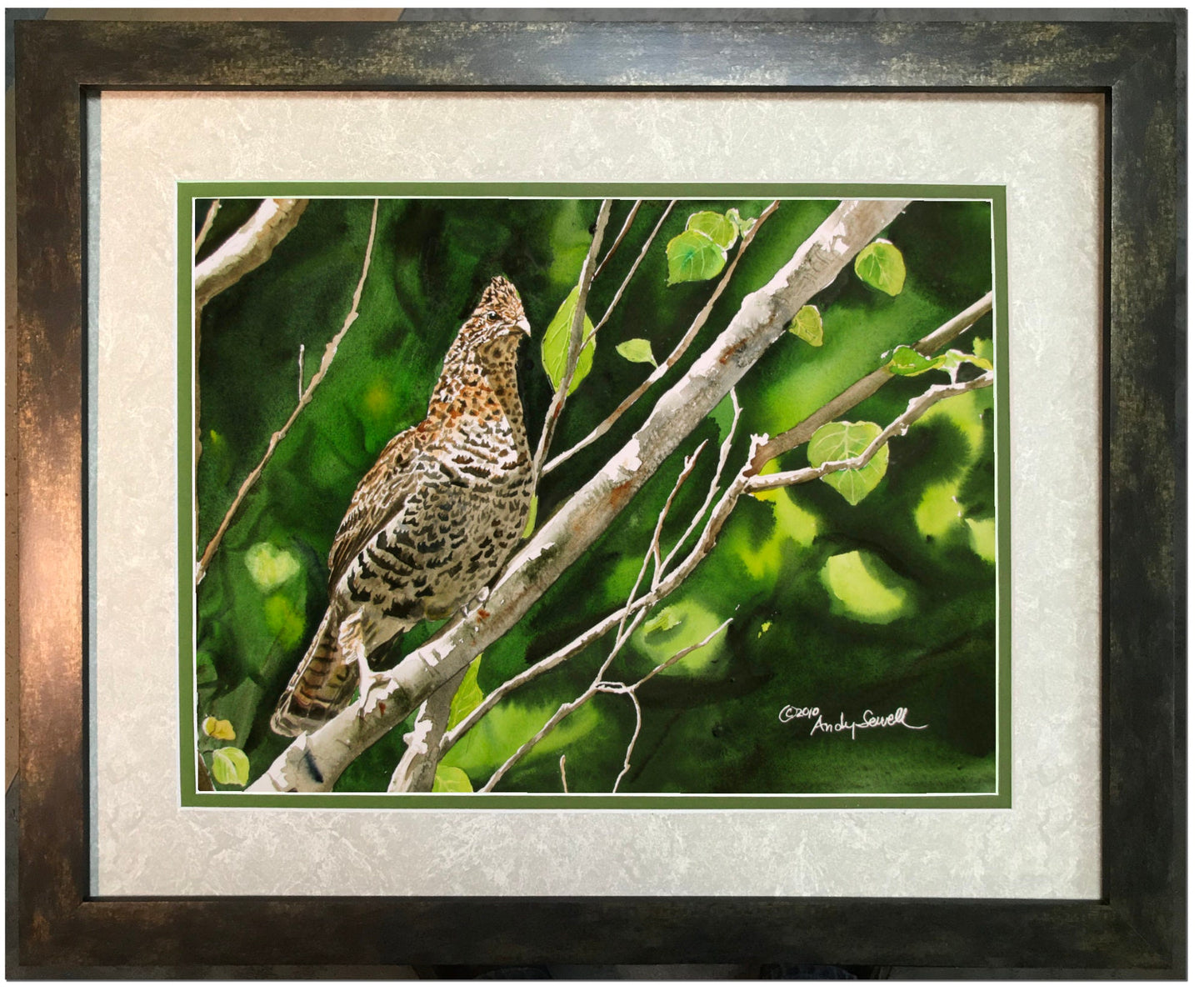 "Ruffed Grouse" - Archival Watercolor Print S/N Ltd. Ed. by Andy Sewell