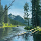 "Stanley Lake Outlet" - a 40"x26" Signed Edition Print of Idaho's fabulous Stanley Lake at the outlet.