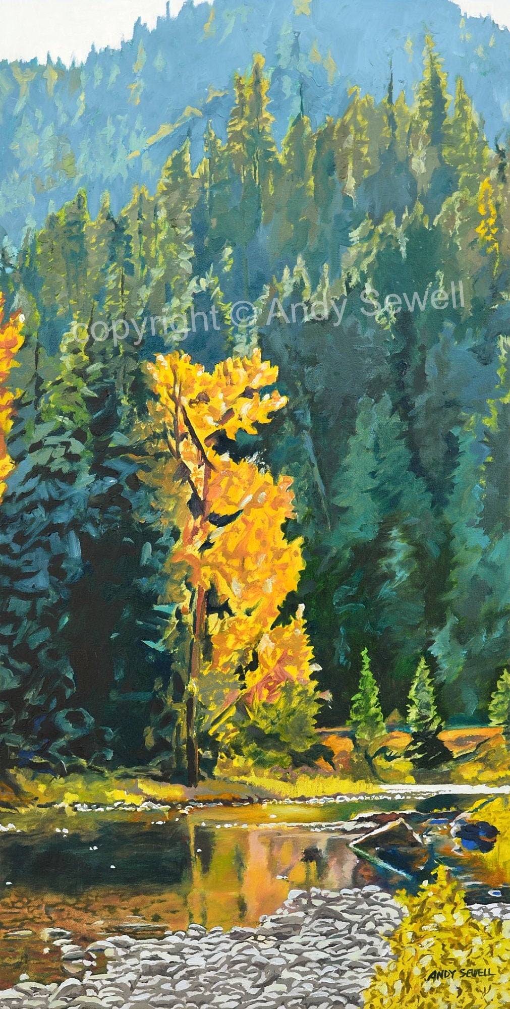 A "Clear Water Calm" - A signed edition print of one of Idaho's classic rivers in the fall.
