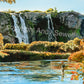 "Autumn Falls" - A ltd. edition Giclee reprod. from an Original watercolor of Thousand Springs, Hagerman, Idaho  - by Andy Sewell
