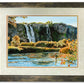 "Autumn Falls" - A ltd. edition Giclee reprod. from an Original watercolor of Thousand Springs, Hagerman, Idaho  - by Andy Sewell