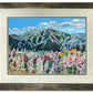 "Sun Valley Summer Color" - 48"x30" ltd. ed. of 400, Giclée of Sun Valley's Bald Mtn. in Summer w/wildflowers